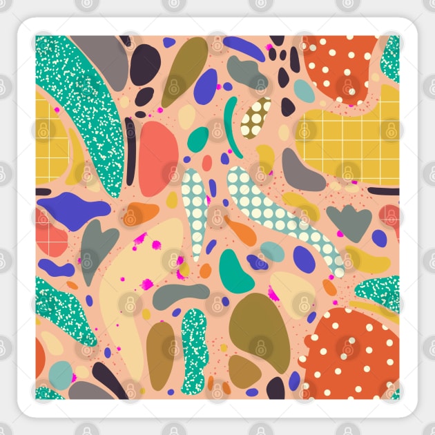 Abstract Terrazzo Style Sticker by Kamaloca